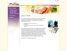 Tablet Screenshot of etwealth.com